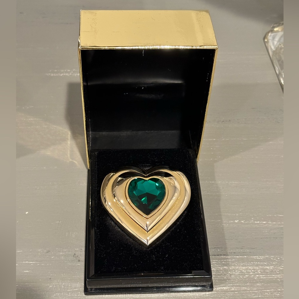 YSL Saint Laurent vintage heart compact